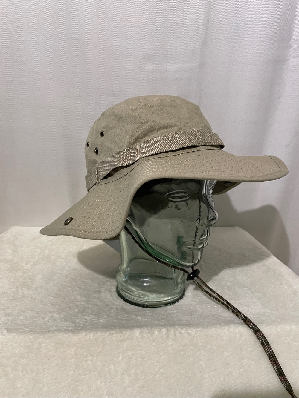 Ozark Trail Beige Outdoor Sun Hat with Chin Cord